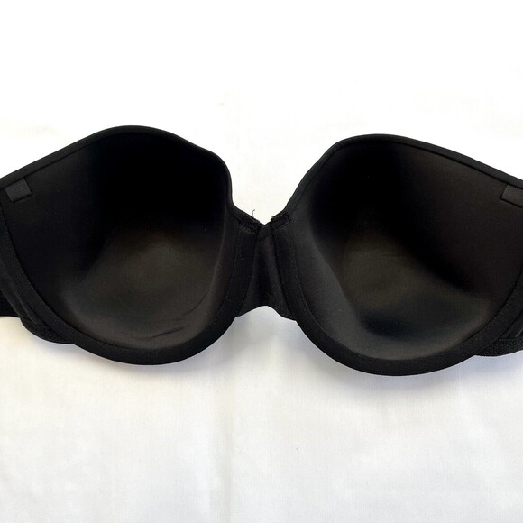 Maidenform Sweet Nothings Black Strapless Underwire Bra Size 38 D Hardly Worn - Picture 2 of 9